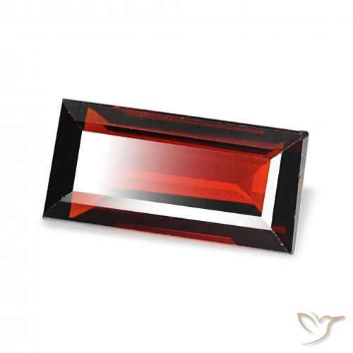 2.04カラットの天然カラントレッドアルマンディンガーネット、バゲット、VVS