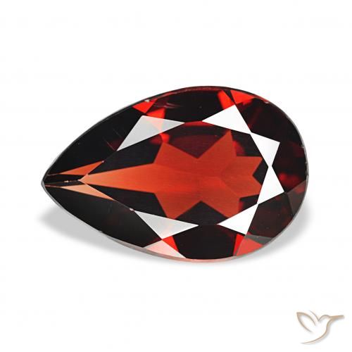3.17ct ダークレッド アルマンディンガーネット, 洋梨の形, VVS-VS