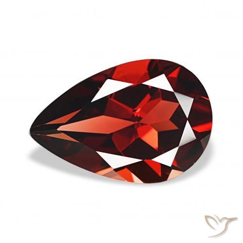 3.36ct ディープレッド アルマンディンガーネット, 洋梨の形, VVS-VS