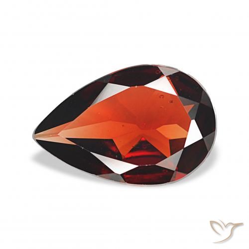 2.56ct ミディアムレッド アルマンディンガーネット, 洋梨の形, VS