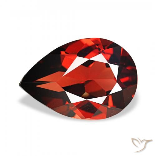 2.51ct ディープレッド アルマンディンガーネット, 洋梨の形, VS