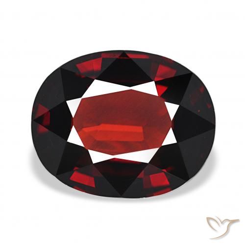 5.55ct ディープレッド アルマンディンガーネット, 楕円形, VVS-VS