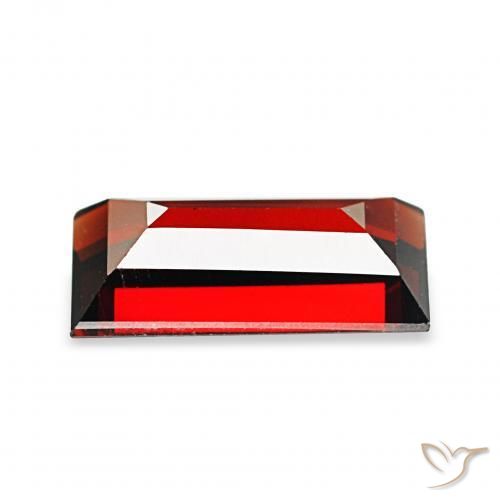 2.01カラットの天然ダークレッドアルマンディンガーネット、バゲット、VVS