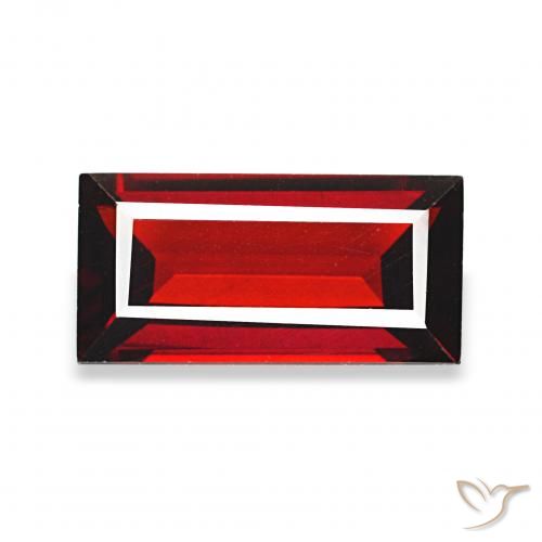 1.82ct ダークレッド アルマンディンガーネット, バゲット, VVS