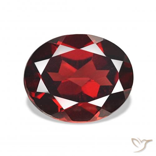4.42ct ディープレッド アルマンディンガーネット, 楕円形, VVS