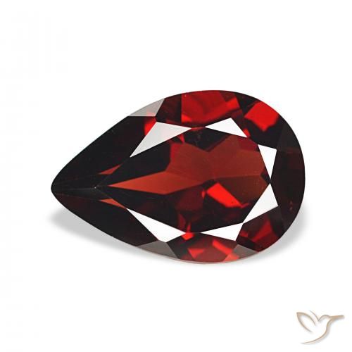 3.31ct ディープレッド アルマンディンガーネット, 洋梨の形, VVS