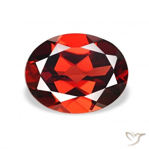 2.18ct ミディアムレッド アルマンディンガーネット, 楕円形, VVS-VS