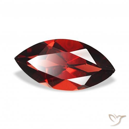 2.14カラットの天然ダークレッドアルマンディンガーネット、マーキーズ、VVS-VS