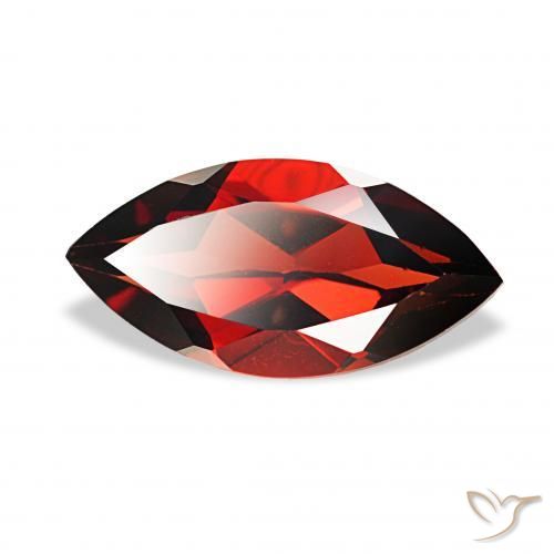 2.09カラットの天然ダークレッドアルマンディンガーネット、マーキーズ、VVS-VS