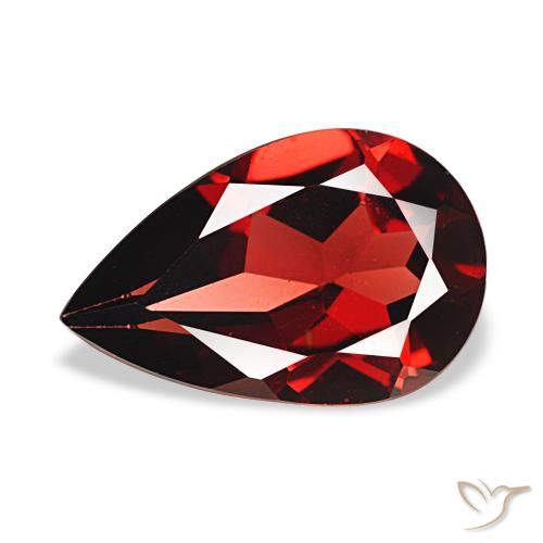 3.10ct ダークレッド アルマンディンガーネット, 洋梨の形, VVS-VS