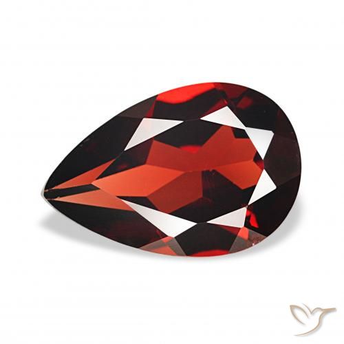 3.20ct 濃いブラッドレッド アルマンディンガーネット, 洋梨の形, VVS-VS