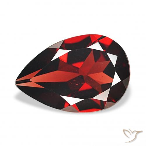 3.27ct ダークレッド アルマンディンガーネット, 洋梨の形, VVS-VS