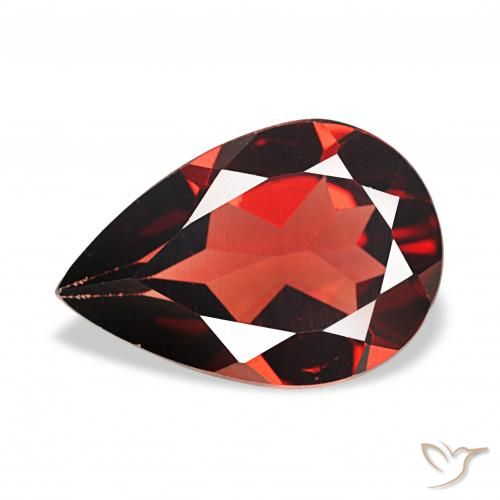 2.93ct 濃いブラッドレッド アルマンディンガーネット, 洋梨の形, VVS-VS