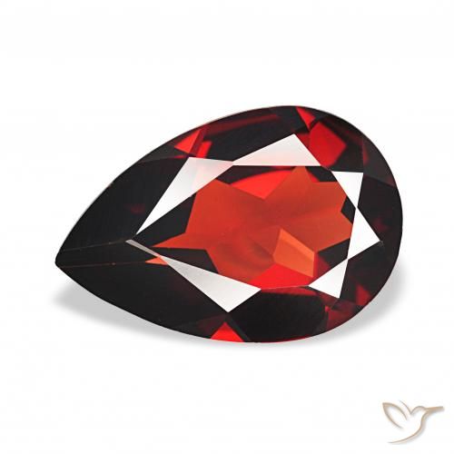 2.83ct ダークレッド アルマンディンガーネット, 洋梨の形, VVS-VS