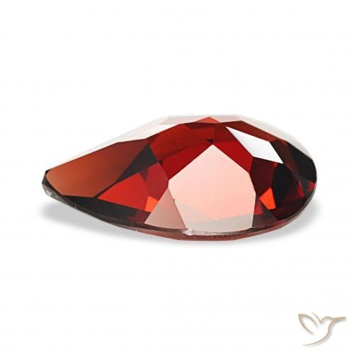 2.83カラットの天然ダークレッドアルマンディンガーネット、洋梨の形、VVS-VS