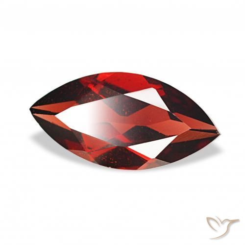 1.86カラットの天然ディープレッドアルマンディンガーネット、マーキーズ、VVS-VS