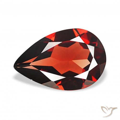 2.57ct 濃いブラッドレッド アルマンディンガーネット, 洋梨の形, VVS-VS