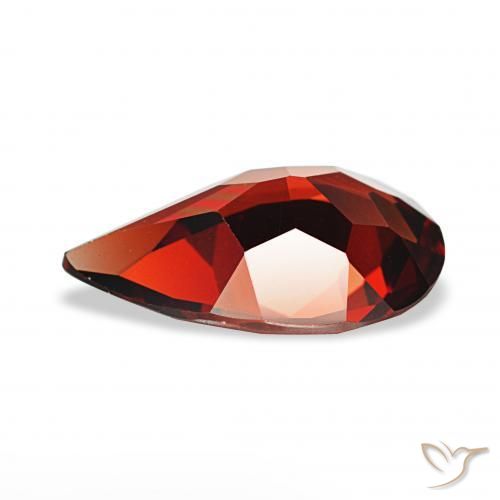 2.57カラットの天然濃いブラッドレッドアルマンディンガーネット、洋梨の形、VVS-VS