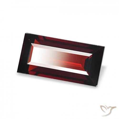 1.85カラットの天然黒がかった赤アルマンディンガーネット、バゲット、VVS