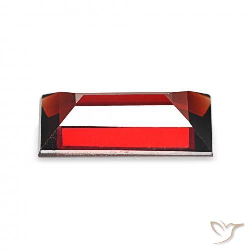 1.69カラットの天然ディープレッドアルマンディンガーネット、バゲット、VVS