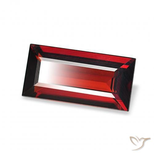 1.62カラットの天然ダークレッドアルマンディンガーネット、バゲット、VVS