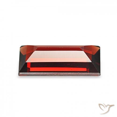 1.62カラットの天然ダークレッドアルマンディンガーネット、バゲット、VVS