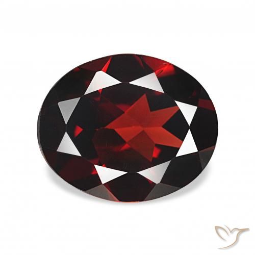 3.59ct ダークレッド アルマンディンガーネット, 楕円形, VVS
