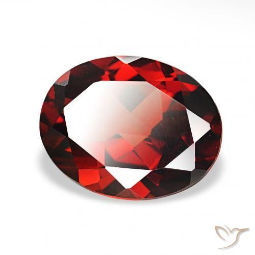 2.16カラットの天然ディープレッドアルマンディンガーネット、オーバルカット、VVS