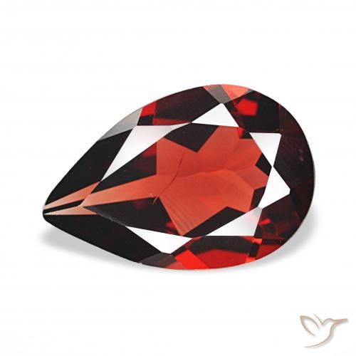 2.62ct 濃いブラッドレッド アルマンディンガーネット, 洋梨の形, VS