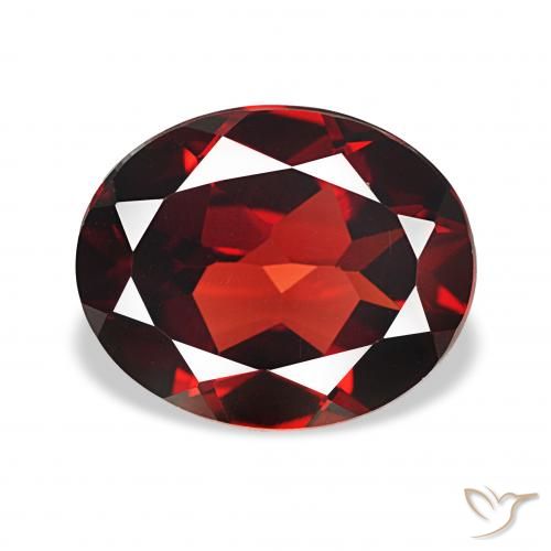 4.18ct ディープレッド アルマンディンガーネット, 楕円形, VVS