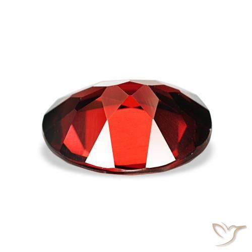 3.78カラットの天然ディープレッドアルマンディンガーネット、オーバルカット、VVS