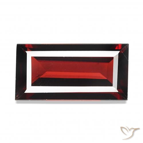 1.67カラットの天然ダークレッドアルマンディンガーネット、バゲット、VVS