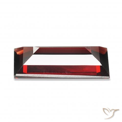 1.67カラットの天然ダークレッドアルマンディンガーネット、バゲット、VVS