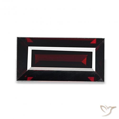 1.78カラットの天然ディープレッドアルマンディンガーネット、バゲット、VVS