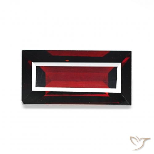 2.05カラットの天然ダークレッドアルマンディンガーネット、バゲット、VVS-VS