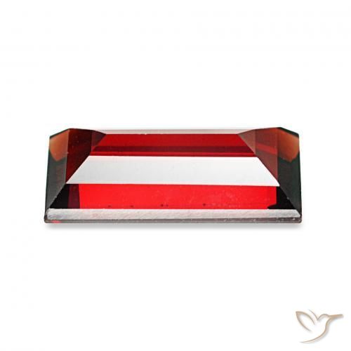 1.76カラットの天然ディープレッドアルマンディンガーネット、バゲット、VVS