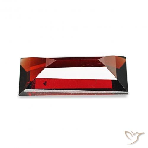 1.66カラットの天然ダークレッドアルマンディンガーネット、バゲット、VVS