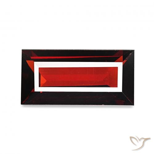 1.67ct ディープレッド アルマンディンガーネット, バゲット, VVS