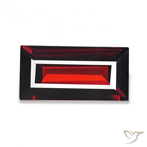 1.78ct ディープレッド アルマンディンガーネット 宝石, バゲット, VVS