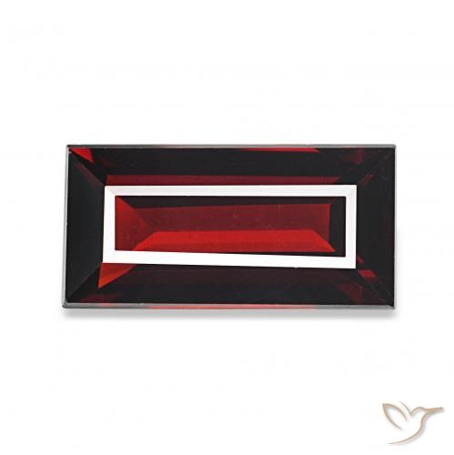 1.59カラットの天然ダークレッドアルマンディンガーネット、バゲット、VVS