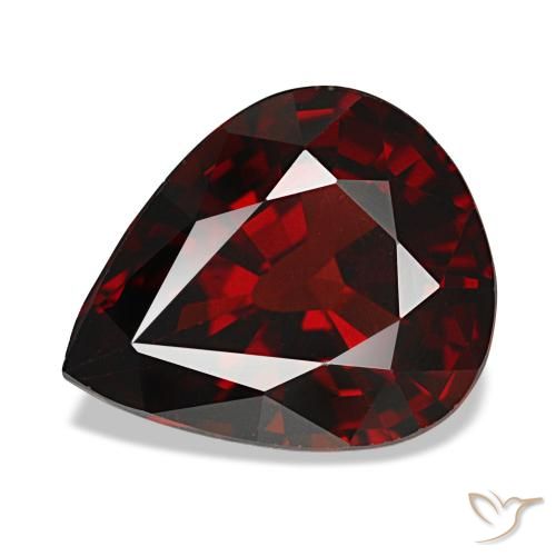 4.33ct レッド アルマンディンガーネット, 洋梨の形, VVS-VS