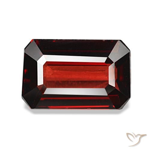 3.08ct レッド アルマンディンガーネット, エメラルドカット, VVS-VS