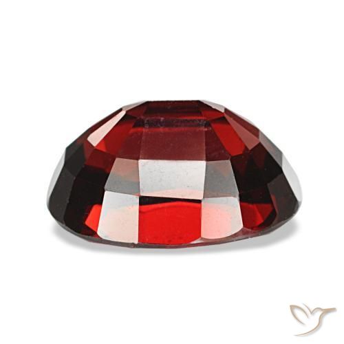 3.47カラットの天然ダークレッドアルマンディンガーネット（9.8×7.5 mm・オーバルカット）