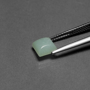 1.29カラットの天然グリーンアマゾナイト、四角形、オペーク