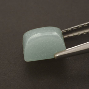 1.37カラットの天然青緑アマゾナイト（6.4×6.4 mm・四角）