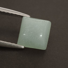 1.37カラットの天然青緑アマゾナイト（6.3×6.3 mm・四角）