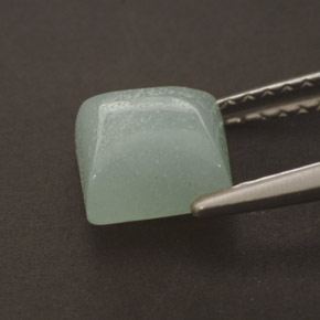 1.37カラットの天然青緑アマゾナイト（6.3×6.3 mm・四角）