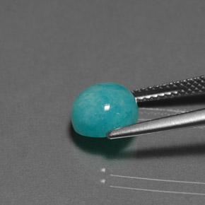 2.31カラットの天然グリーンブルーアマゾナイト、ラウンドカット、オペーク