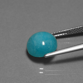 3.80カラットの天然グリーンブルーアマゾナイト、ラウンドカット、オペーク