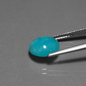 3.02カラットの天然グリーンブルーアマゾナイト、ラウンドカット、オペーク